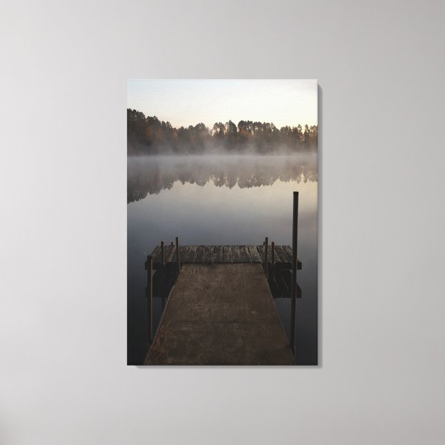 Impressão em tela esticada de Dawn on the Dock (Frente)