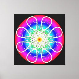 Impressão em Tela Esticada de Flores Abstratas