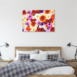 Impressão em Tela Esticada de Mosaico de Flores
