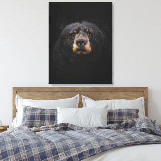 Impressão em Tela Esticada de Urso Preto