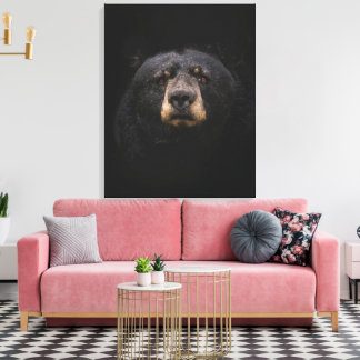 Impressão em Tela Esticada de Urso Preto