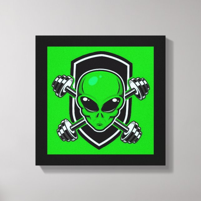 Impressão em Tela Esticada do Ginásio do Alien Ver (Frente)