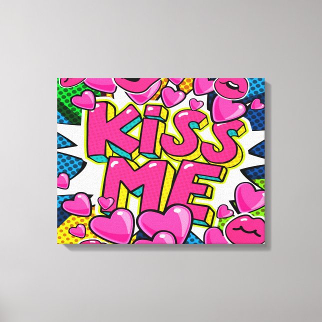 Impressão em Tela Esticada KISS ME (Frente)