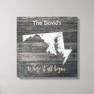 Impressão em Tela Esticada Rústica de Maryland