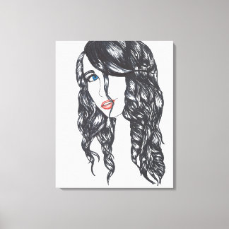 Impressão em Tela Esticada Sharpie Girl (Média)