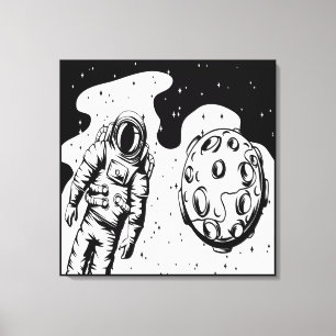 Impressão em Tela Esticada Status de Astronauta