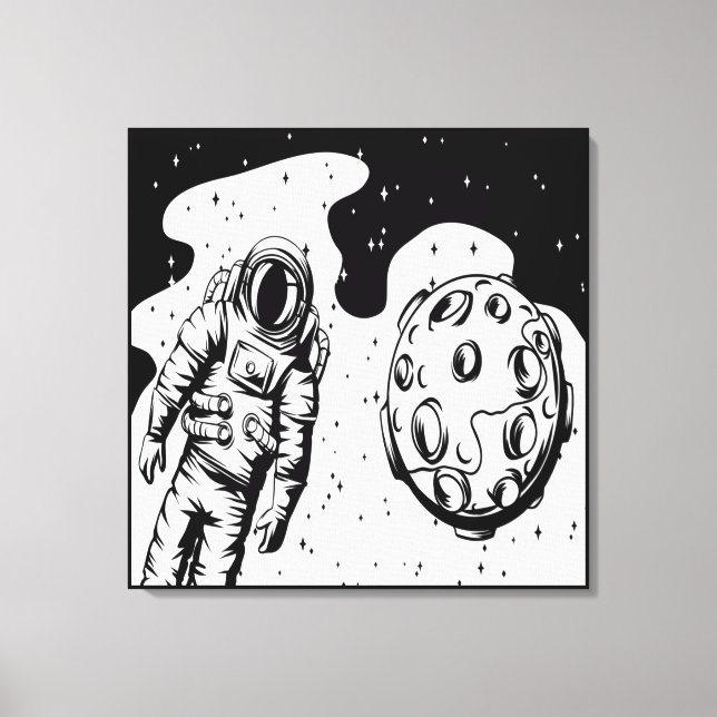 Impressão em Tela Esticada Status de Astronauta (Frente)