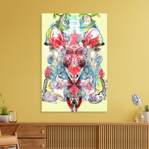 Impressão em Tela Esticada Surrealista de Rorschac