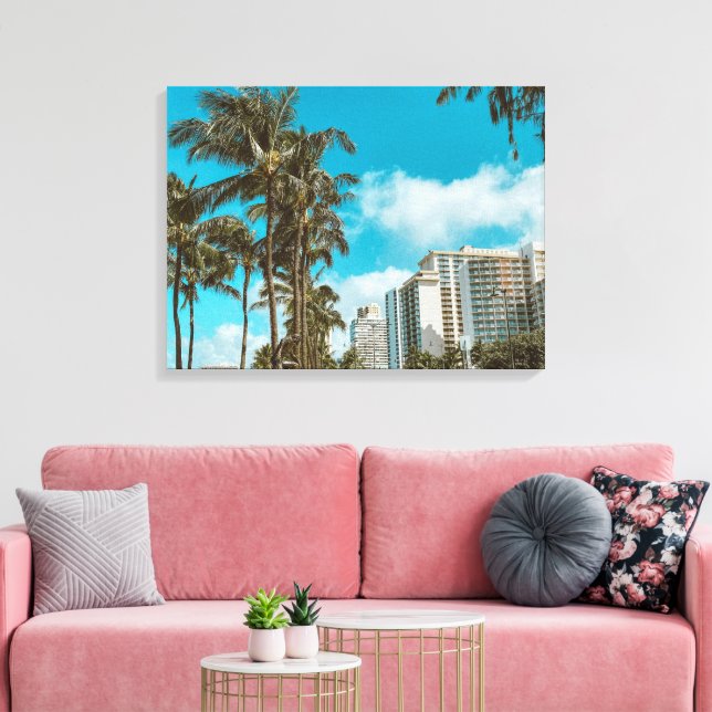 Impressão em Tela Esticada Tropical (Insitu(Sala de estar))