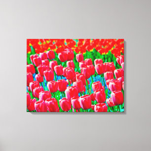 Impressão em tela esticada tulipas