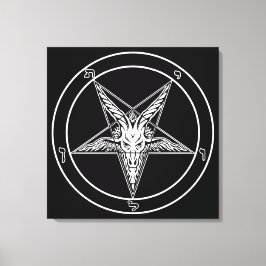 Impressão Em Tela Estilo Antigo Baphomet Sigil Wall Art