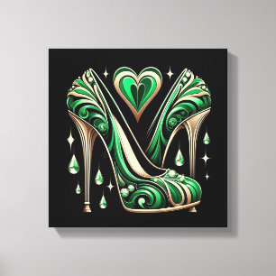 Impressão Em Tela Estilo Art Deco Estilos verdes