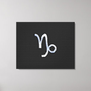 Impressão Em Tela Estilo Cromo Capricórnio Sinal Zodiac no estilo Co