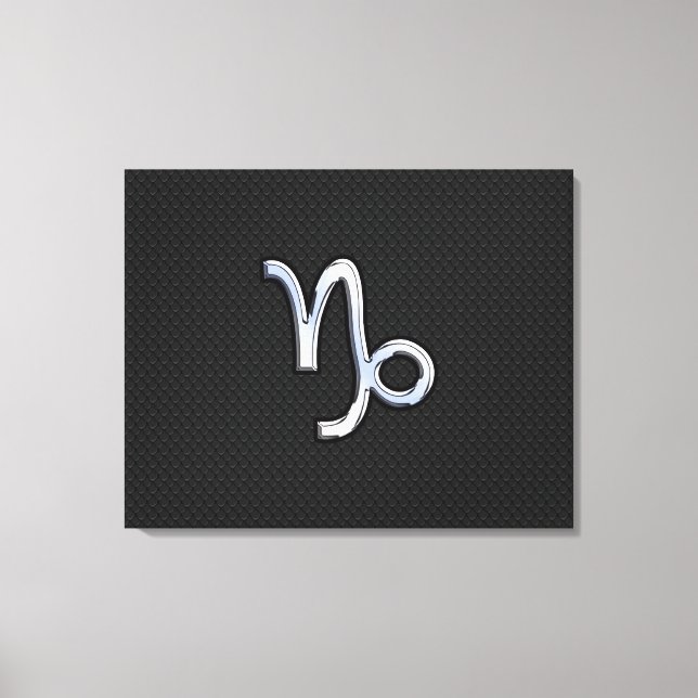Impressão Em Tela Estilo Cromo Capricórnio Sinal Zodiac no estilo Co (Frente)