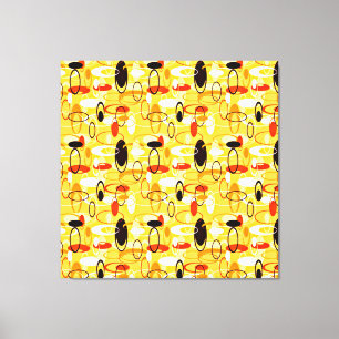 Impressão Em Tela Estilo de abstrato amarelo e preto moderno