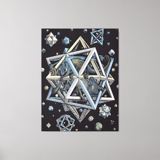 Impressão Em Tela estilo de arte de MC Escher (Frente)