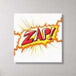 Impressão Em Tela Estilo de banda desenhada de pop Art Zap!<br><div class="desc">Este estilo retro de banda desenhada Zap! é perfeito para qualquer colecionador de super-heróis ou fã-moço. Os gráficos brilhantes têm linhas de duro e cores ousadas.</div>