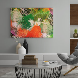 Impressão Em Tela Estilo de Grunge Colorido da anca - Brushstrokes -