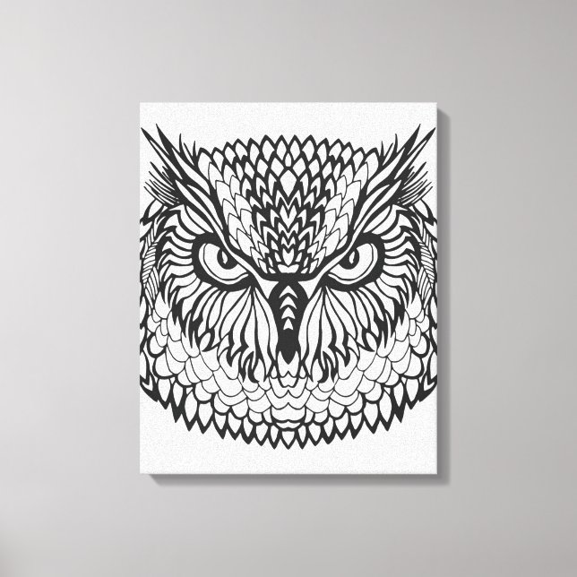 Impressão Em Tela Estilo Eagle Owl Head 6 (Frente)