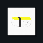Impressão Em Tela Estilo Kawaii - Ilustração de Sushi de ovo bonito<br><div class="desc">Com a ilustração fofa do ovo que minha filha e eu trabalhamos juntos. Adoramos sushi e iludi-los juntos foi tão divertido. Esta design de arte canvas está sobre um fundo branco,  mas muda a cor conforme desejado.</div>