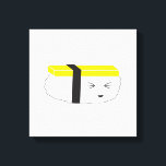 Impressão Em Tela Estilo Kawaii - Ilustração de Sushi de ovo bonito<br><div class="desc">Com a ilustração fofa do ovo que minha filha e eu trabalhamos juntos. Adoramos sushi e iludi-los juntos foi tão divertido. Esta design de arte canvas está sobre um fundo branco,  mas muda a cor conforme desejado.</div>