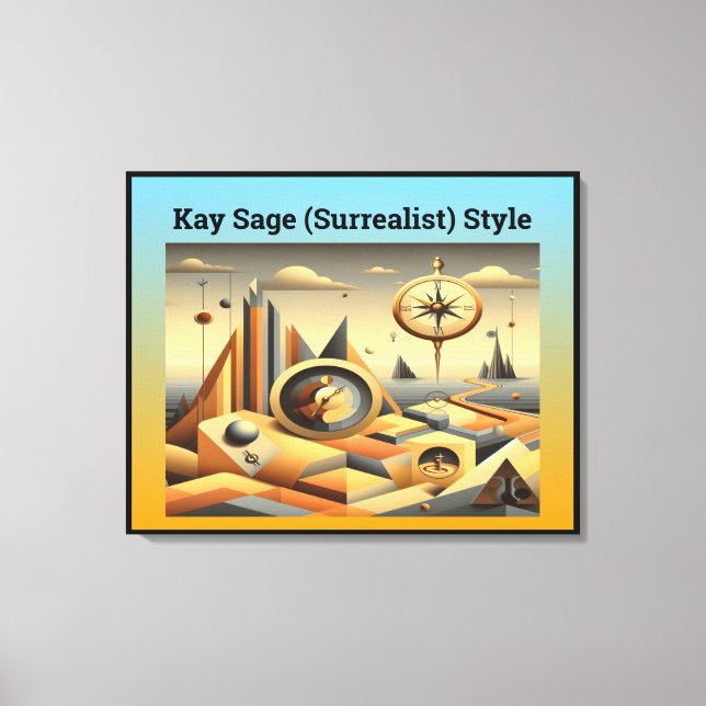 Impressão Em Tela Estilo Kay Sage (Surrealst) (Frente)