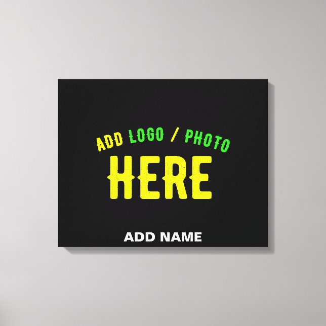 IMPRESSÃO EM TELA ESTILO MODERNO PERSONALIZÁVEL PRETO VERIFICADO COM (Frente)