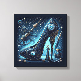 Impressão Em Tela Estilo Steampunk Stiletto Alto Heel