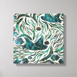 Impressão Em Tela Estilos de peixes de raia e de gato Abalone