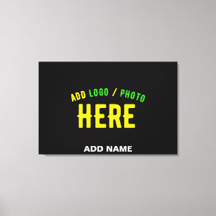 IMPRESSÃO EM TELA ESTILOSO MODERNO PERSONALIZÁVEL PRETO MARCA VERIFI
