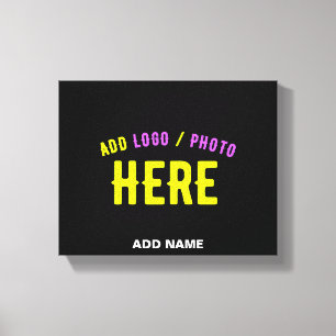 IMPRESSÃO EM TELA ESTILOSO MODERNO PERSONALIZÁVEL PRETO VERIFICADO C