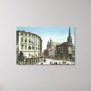 Impressão Em Tela Estoque-im-Eisen-Platz, com St. Stephan