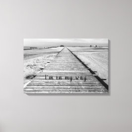 Impressão Em Tela Estou a caminho da praia, preto e branco.
