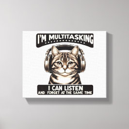 Impressão Em Tela Estou Multitarefa, posso ouvir