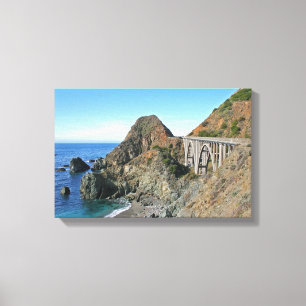 Impressão Em Tela Estrada 1 da costa - ponte grande da angra
