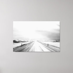 Impressão Em Tela Estrada Aberta Congelada