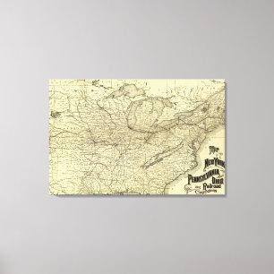 Impressão Em Tela Estrada de ferro de New York, de Pensilvânia e de