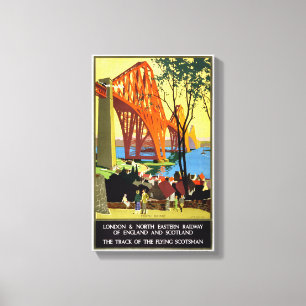 Impressão Em Tela Estrada de ferro do poster vintage de Inglaterra e