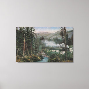 Impressão Em Tela Estrada de ferro pacífica do sul