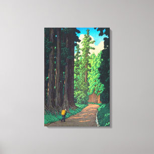 Impressão Em Tela Estrada para Nikko por Kawase Hasui Arte Japonês