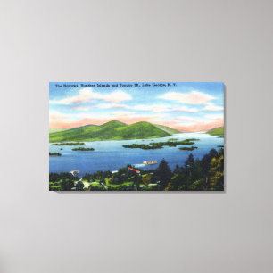 Impressão Em Tela Estreitos, Centenas de Ilhas, Vista de Montanha da