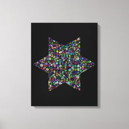 Impressão Em Tela Estrela Colorida de David