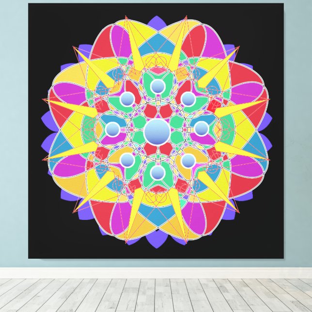 Impressão Em Tela Estrela Flor (Insitu(piso de madeira))