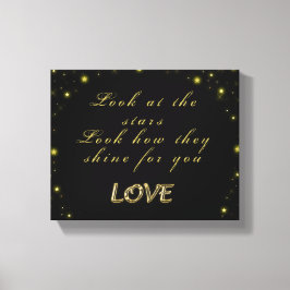 Impressão Em Tela Estrelas Douradas personalizadas e brilhantes a pr