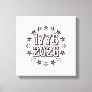 Impressão Em Tela Estrelas Patrióticas Vintage Design Vetorial 1776