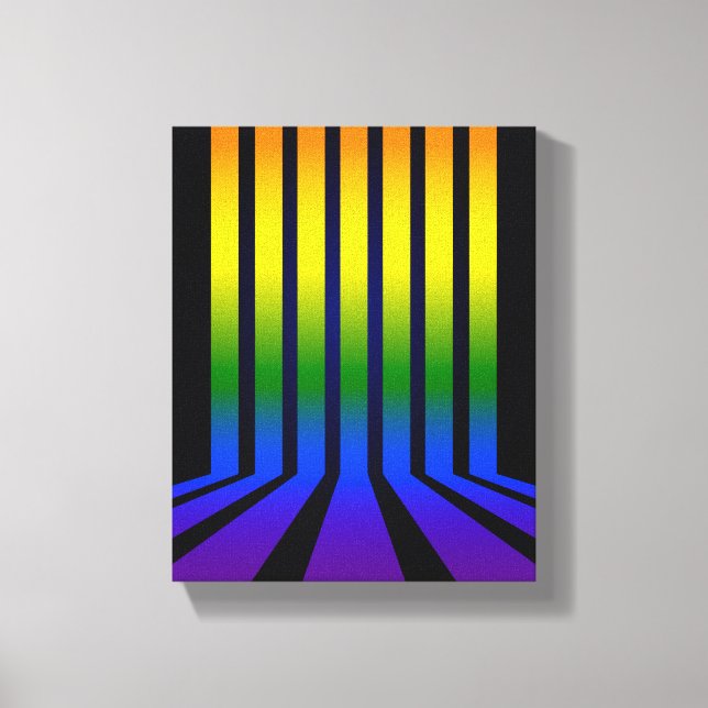 Impressão Em Tela Estrias arco-íris (Frente)