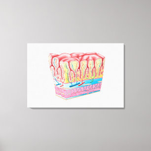 Impressão Em Tela Estrutura da anatomia e camadas da parede de