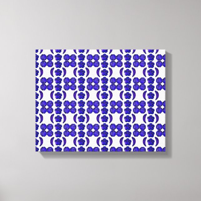 Impressão Em Tela Estrutura de Arte Gem Azul (Frente)