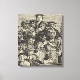 Impressão Em Tela Estudiosos em uma aula (por William Hogarth)