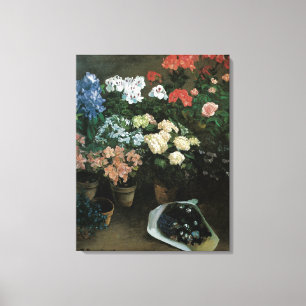 Impressão Em Tela Estudo de Flores por Frederic Bazille, Arte Antigo